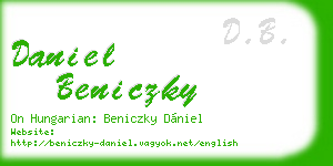 daniel beniczky business card